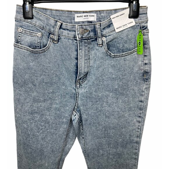 Marc New York Womens Light Wash High-Rise Skinny Jeans Size 4 - Picture 4 of 13